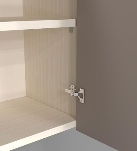 Image of SPECIALITY PANELS 2 Door Wall Cabinet with UV Profile Shutter | Wall Mounted Storage Cabinet for Kitchen Bathroom Living Room | Wooden Wall Cabinet Organizer Mocha Finish | DIY Assembly