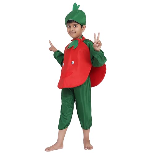Image of Smiley Fruit and Vegetable Jumpsuits for Kids | Halloween Cosplay Annual Function Costume Outfit for Boys and Girls