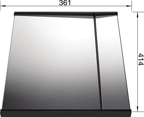 BLANCO Anlegbarer Tropf aus Edelstahl | 414 x 361 mm | Platzsparende Vorrichtung um Geschirr zu trocknen | Passend zu allen CLARON Einzel- und Doppelbecken