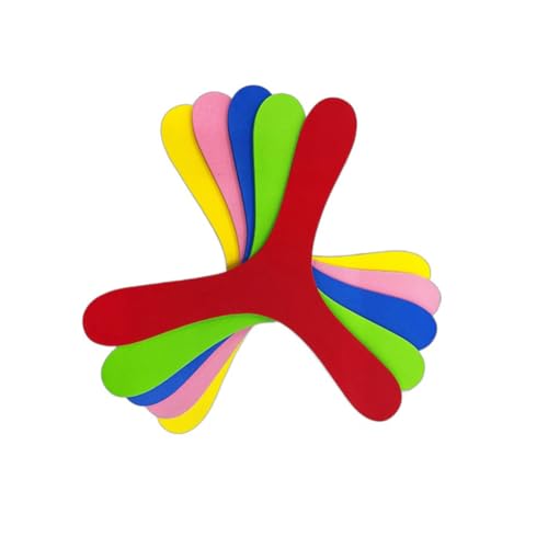 flejfcnk 5PCS Boomerang,Enfants Boomerang Volant Lancer Jouet,Boomerang D'Extérieur Spielzeug,Légers Boomerang Trois Ailes,Idéal pour La Compétition des Enfants,Débutants Et Jeunes Lanceurs