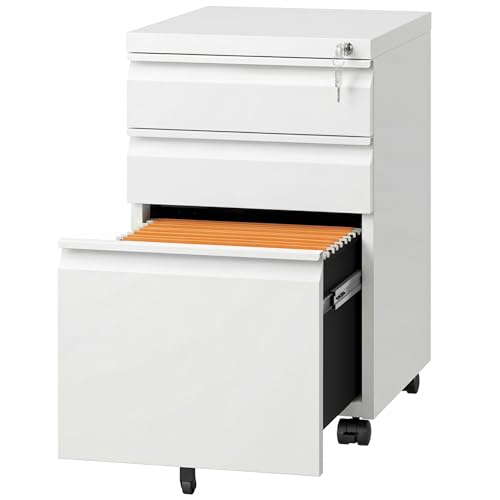 DEVAISE 3-Drawer Mobile File Cabinet (Under Office...