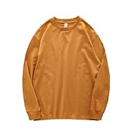 Fabric: Our men's crew neck long-sleeved T-shirts are made of polyester or cotton blend fabric, which is soft to the touch and breathable, keeping you dry and comfortable even when the temperature rises, making them an ideal choice for spring and sum...