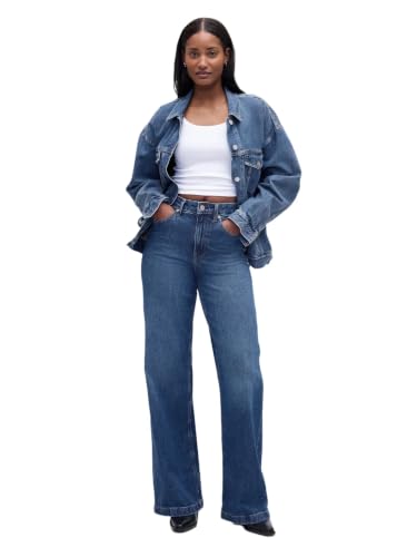 GAP Women's HIgh Rise Curvy Stride Denim Dark Indigo 31SHORT