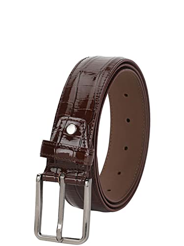 Image of UrbanMark Heavy Duty Faux Leather Black Formal Belt For Men