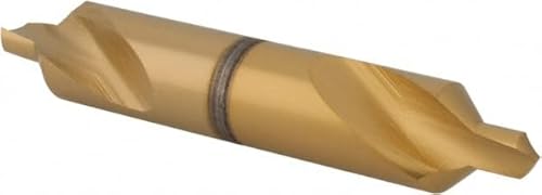 Hertel Combo Drill & Countersink, #6, HSS, 1/2" Body Diameter, 7/32" Point Diameter, TiN Finish, 118° Angle, 7/32" Point Length, 3" OAL
