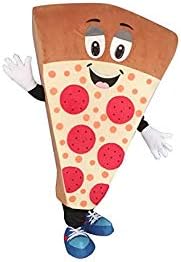 Miniatura 2 de Krister Lindo disfraz de mascota de pizza para adulto, disfraz de Halloween marrón