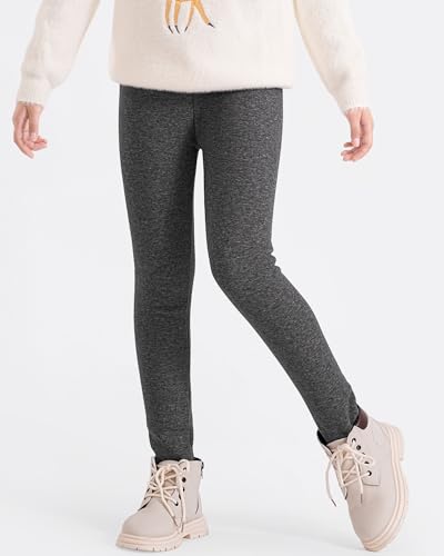 Girls Fleece Lined Leggings Thick Winter Warm Cotton Pants Thermal Tights for Kids2