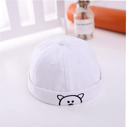Brimless Hats for Kids Docker Cap Beanie Cap Worker Hat Rolled Cuff Retro Skull Hat Sailor Cap2