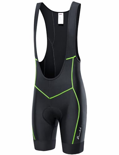 Przewalski Men’s 3D Padded Cycling Bike Bib Shorts, Bicycle Biking Bib Shorts