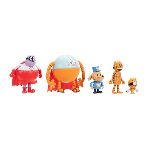 Dog Man Supa Buddies & Baddies 2.5" / 6.35cm Action Figure Multipack, Officially Licensed by Jakks Pacific - Image 3