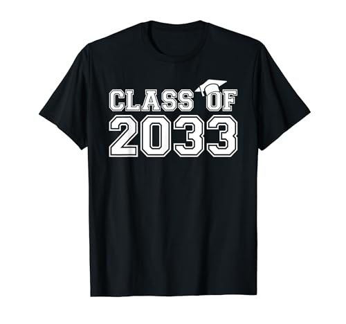 Class of 2033 Grow With Me Graduate 2033 First Day of School T-Shirt