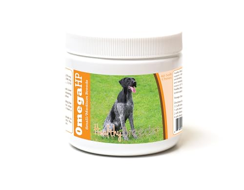 Image of Healthy Breeds German Wirehaired Pointer Omega HP Fatty Acid Skin and Coat Support Soft Chews 60 Count