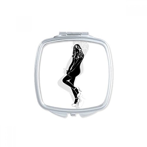 Miroir compact portable mignon et multicolor avec miroir carré double face