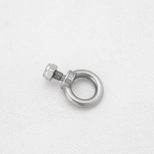 Image of OTOTEC 4 Sets M8 Lifting Eye Bolts with M8 Lock Nuts 304 Stainless Steel Eye Bolt for Mechanical Equipment Electric Power Marine Transportation, 264-B-BFW