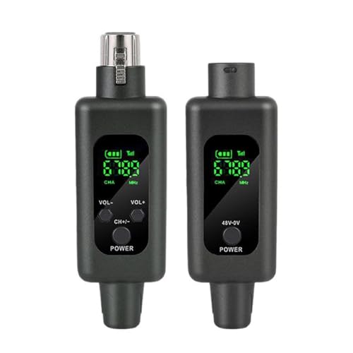 Image of kh Professional Wireless UHF Microphone System - XLR Transmitter & Receiver Kit for Dynamic /Condenser Microphones, Electric Guitar, Organ, Guitar Amplifier & Musical Instruments