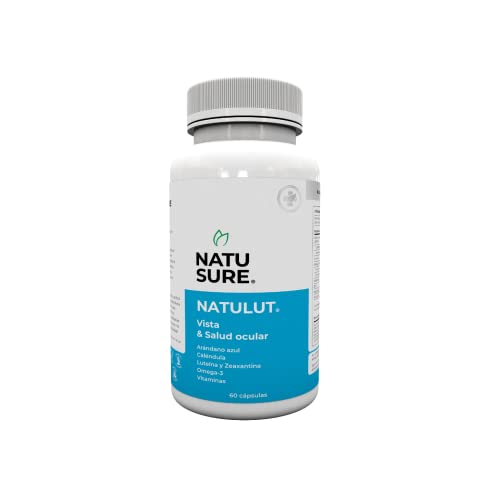 NATUSURE - Cápsulas NatuLut - Vitaminas para la vista con luteína y zeaxantina - Con Ingredientes naturales - Combate la fatiga y sequedad ocular - Mejora la agudeza visual - 60 cápsulas vía oral Cover