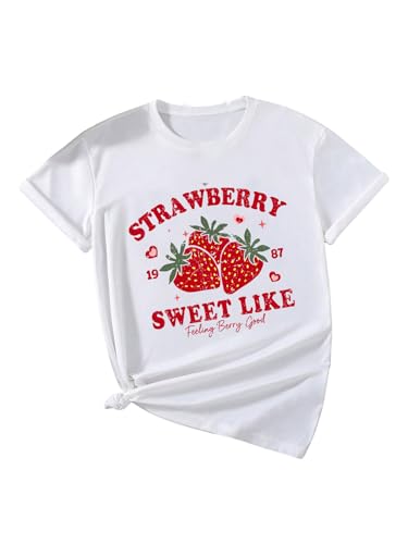 T-shirt graphique fille mignon et confortable idéal pour l école et les loisirs