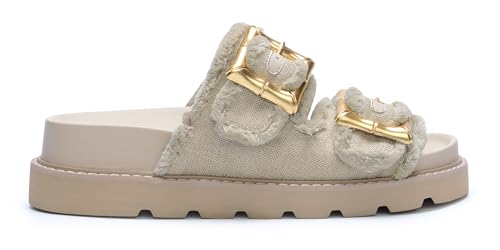 Mi.iM Carlotta Cozy Buckled Lined Mules