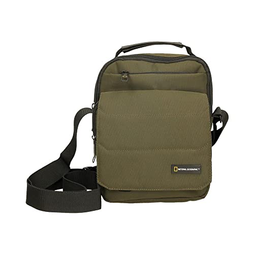 National Geographic Bolso Bandolera, Adultos Unisex, Khaki (Verde), Talla Única