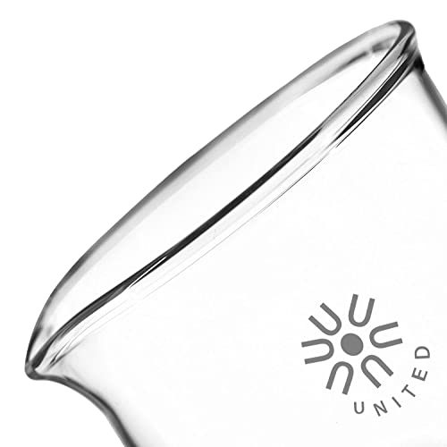 United-Scientific-BG1000-2000-Borosilicate-Laboratory-Grade-Glass-Beaker-Griffin-Style-Low-Form-Beaker-Graduated-with-Spout-Glassware-Labware-2000mL-2L-1-Each