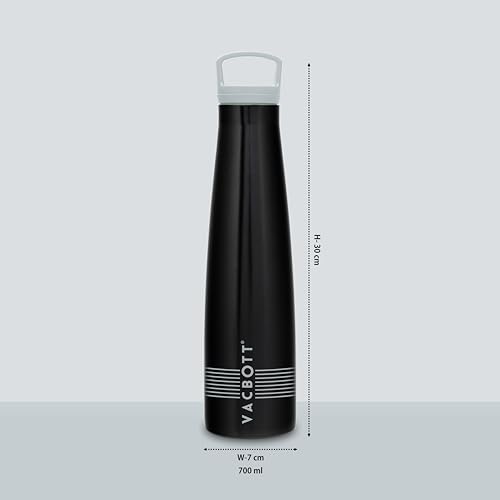 Image of Clay Craft Vacbott Sleeko Lines Double Walled|18 Hours Hot and 24 Hours Cold Vacuum Insulated Flask 650ml, 1 Pcs, Steel Water Bottle for Office|Travelling|BPA-Free|BIS Certified|1Year Limited Warranty