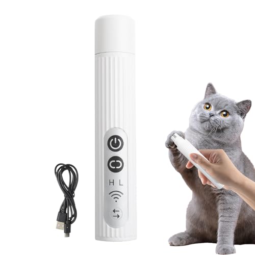 Lijadora de uñas para mascotas con luz LED y 3 modos de limado portátil