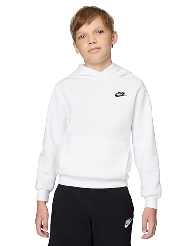Nike K NSW Club FLC HDY Lbr sweat à capuche robuste pour enfant actif anti-usure