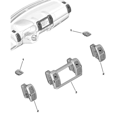 Grille d'aération Citroën C5 Aircross 2017-2019 de tableau de bord
