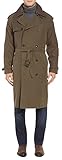 111,8 cm LONDON FOG Trench emblématique à double boutonnage pour homme avec doublure zippée et col supérieur amovible, Caché, 44 Short