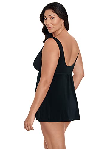Longitude Women's Swimwear Cowl Neck Soft Cup Long Torso Swimdress4