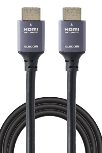 エレコム HDMI ケーブル 3m ウルトラハイスピート 【 8K/60Hz 】 HDMI2.1 HEC/eARC/Dynamic HDR/Dolby VisionR 対応 【ノイズを軽減する金属シェルコネクター採用】 ゲームモード搭載 PS5/4対応(P