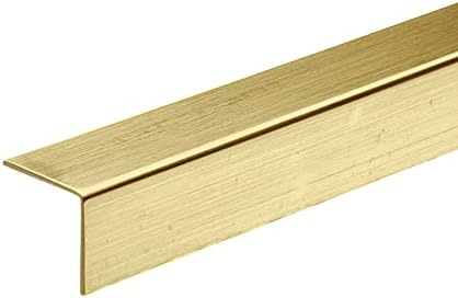 Cezar Gold Color Plastic PVC Corner 90 Degree Angle Trim Wall Corner Guard Edge Protector Waterproof Profile, 3/4 W x 3/4 H x 8-1/2' L (Regular Finish)