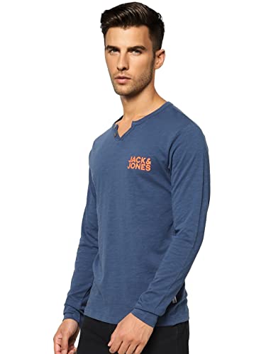 Image of JACK & JONES Men's Solid Regular Fit T-Shirt