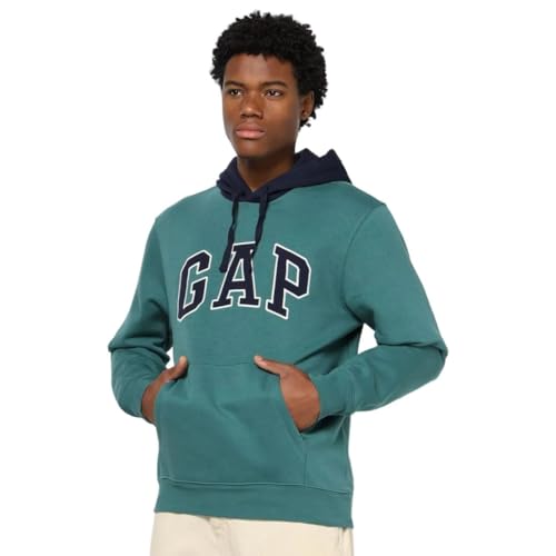 Image of Gap Men Embroidered Relaxed Fit Full Sleeve Hoodie