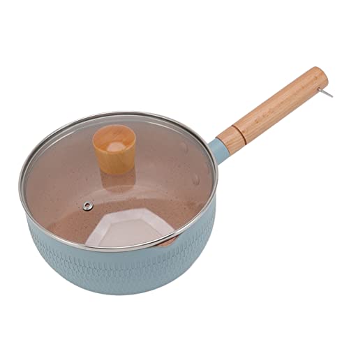 Saucepan Set, Kitchen Nonstick Aluminum Alloy Milk Pan with Lid Multipurpose Cooking Pot for Home Restaurant Induction Gas Stove (Blue)