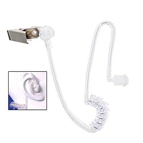 UAYESOK Replacement Air Acoustic Tube Walkie Talkie Coiled Audio Tube with In-Ear Mushroom Earbuds Ear Tips for Motorola Kenwood Baofeng Icom Security Two Way Radio Headsets Accessories (5 Pack) - Image 4