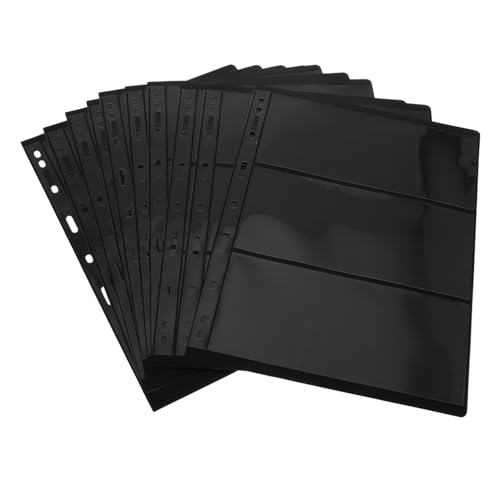 Cabilock 10 Piezas Colección De Hojas Sueltas De Doble Cara para Guardar Tarjetas Conmemorativas Estándar para Coleccionismo De