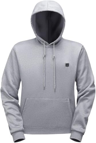 Image of Unisex Heated Hoodie for Men Women Heated Sweatshirt Warm USB Electric Outdoor Winter Puffer Jacket with No Battery