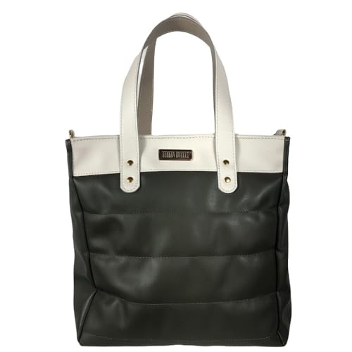 Bolsa Shopper Bicolor Verde Militar
