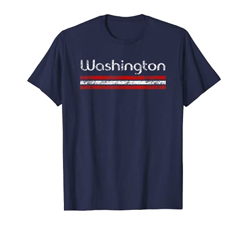 Washington D.C. Retro vintage a righe Maglietta