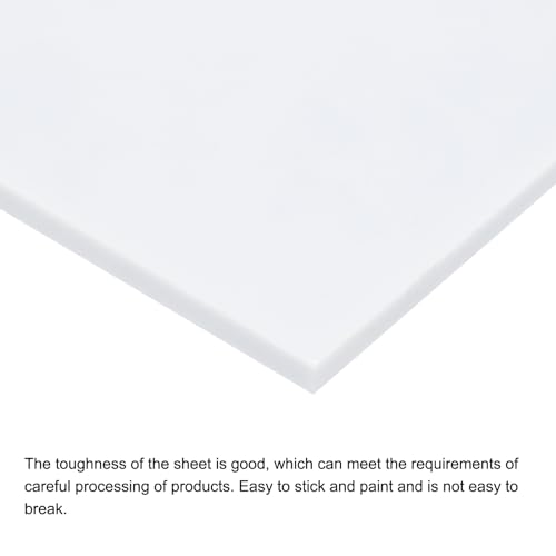 Image of MECCANIXITY White ABS Plastic Sheet 7 x 4 x 0.16 Inch for Building Model, DIY Crafts, Panel, Pack of 1