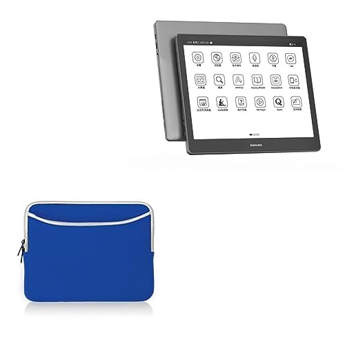 BoxWave Case Compatible with Dasung Not-eReader 103 (EP1030312) - SoftSuit with Pocket, Soft Pouch Neoprene Cover Sleeve Zipper Pocket - Super Blue