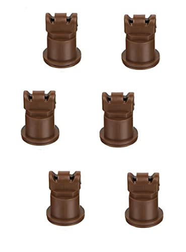 Pack of 6 - TeeJet AI Turbo TwinJet Brown Flat Spray Tip Rated 0.5 GPM @ 40 PSI Farmer Bob's Parts AITTJ60-11005VP