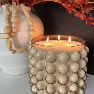 Miniatura 7 de Foton Pearled Candle - Vela en polvo de 18 onzas  Sidra nevada no tóxica de lujo de larga duración hasta 120 horas  Vela de arena recargable con 30