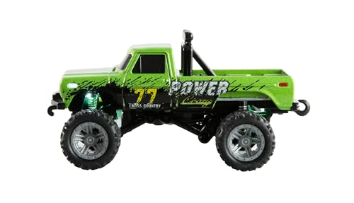 Amewi RC-Monstertruck Die Cast 1:64, Fernsteuerung im Kartenformat, RTR grün