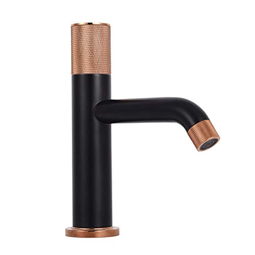 Robinet salle de bain en cuivre noir rose mélangeur eau chaude et froide