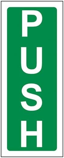 Push(Portrait) Sign Sticker, Waterproof Sticker Sign