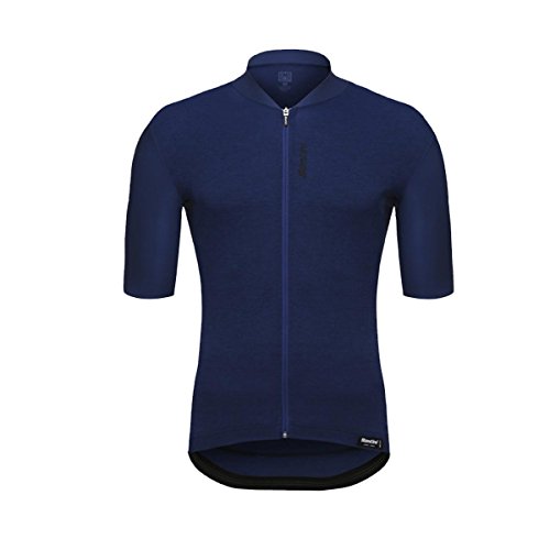 Santini Classe Maillot à Manches Courtes Homme, Bleu, Petit