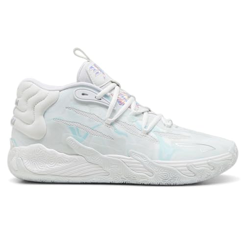 PUMA Mens Mb.03 Iridescent Basketball Sneakers Shoes - White - Size 13 M