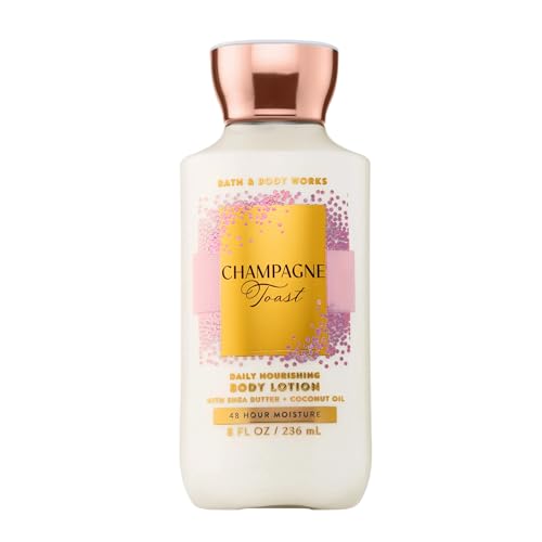 Bath & Body Works Champagne Toast Body Lotion Lightweight Daily Moisturizer with Shea Butter & Coconut Oil Bubbly Champagne & Sparkling Berry Scent 8 fl oz - 1 Pack